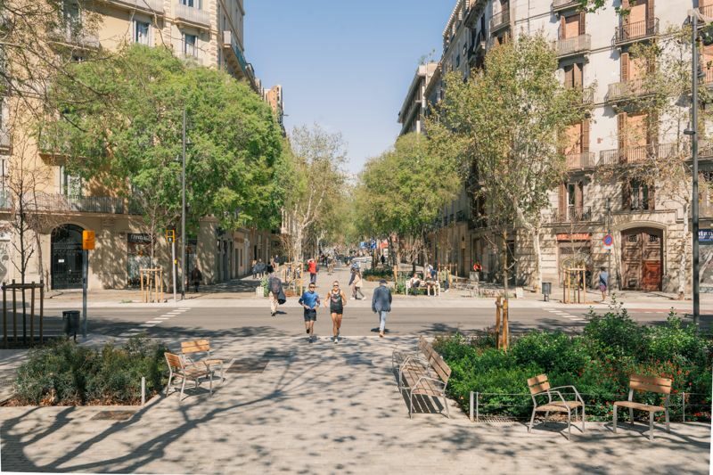 El gobierno municipal retira de los presupuestos participativos un proyecto vecinal que quería prolongar el eje verde de Girona hasta Gràcia.