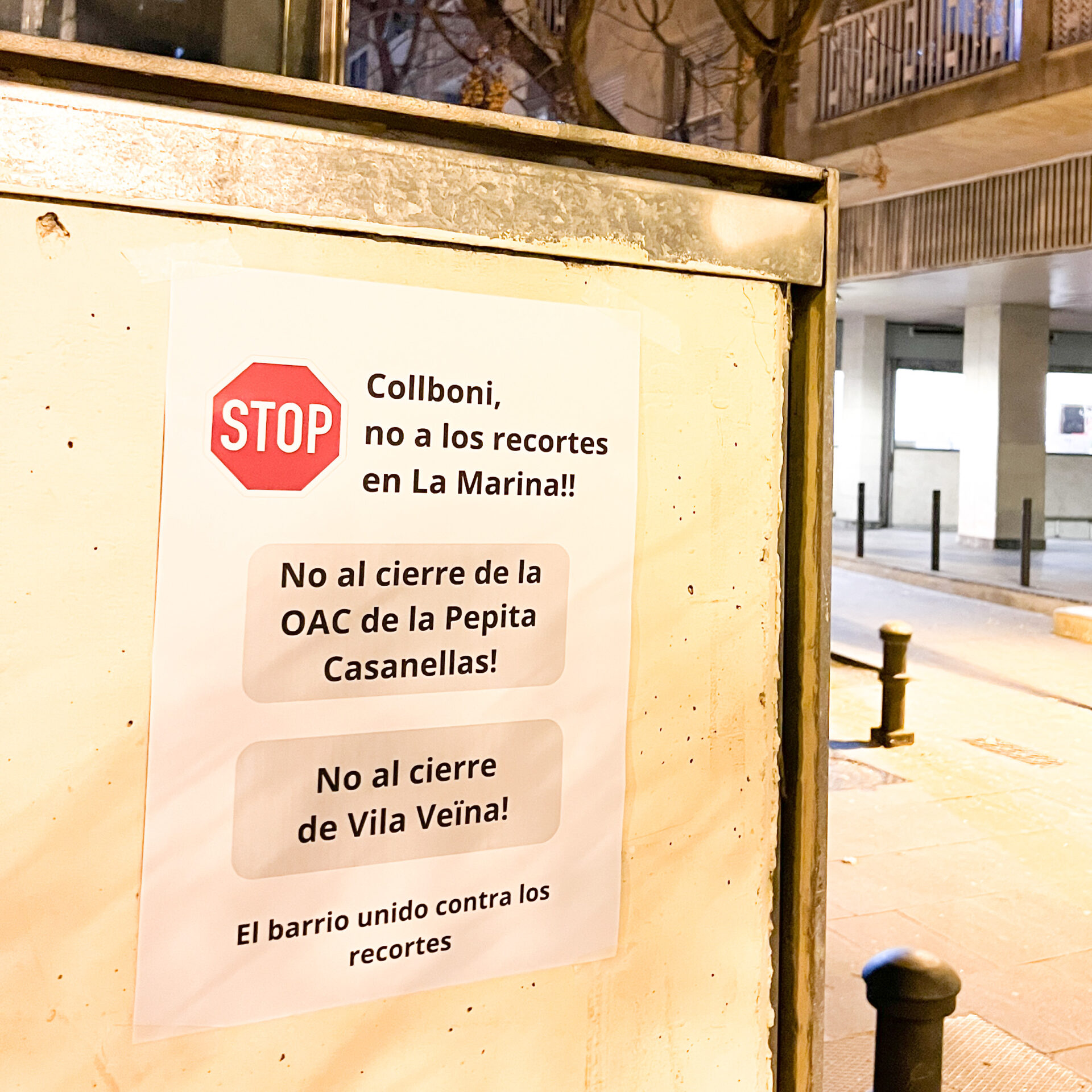 Collboni congela el Plan de Barrios en La Marina y agrava el sentimiento de abandono vecinal