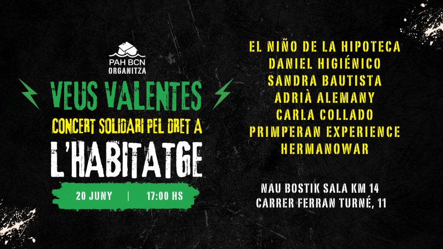 La Nau Bostik acoge «Veus Valentes», un concierto solidario para recaudar fondos para la PAH