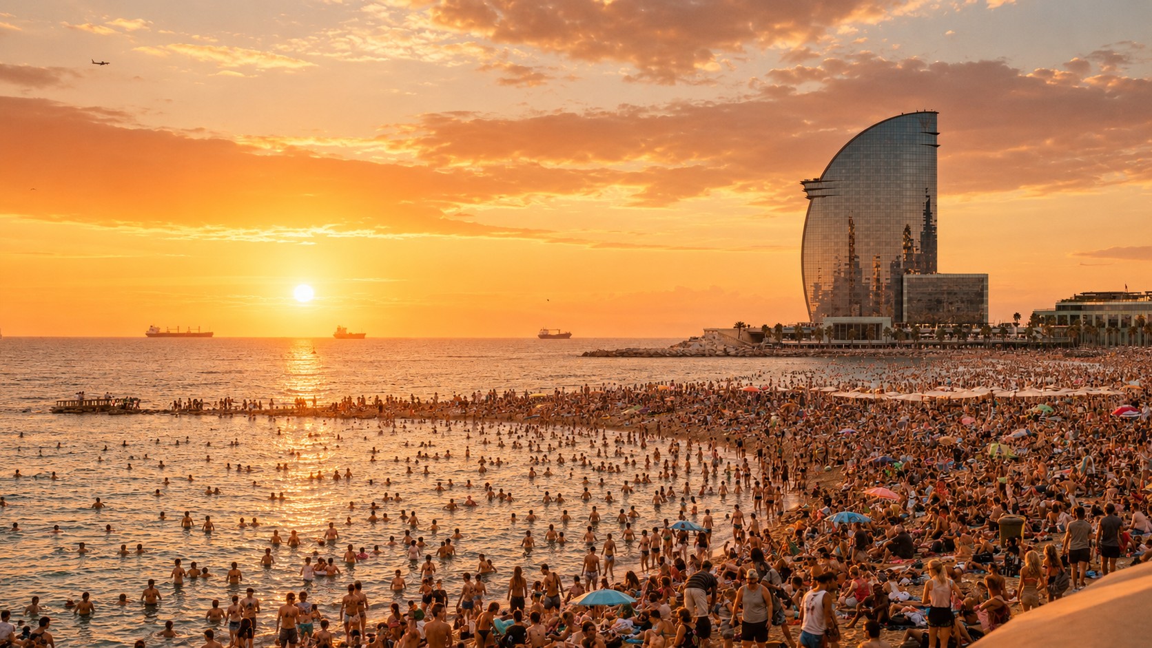 Cataluña recibe 2,37 millones de turistas internacionales en agosto y encadena cuatro meses de crecimiento