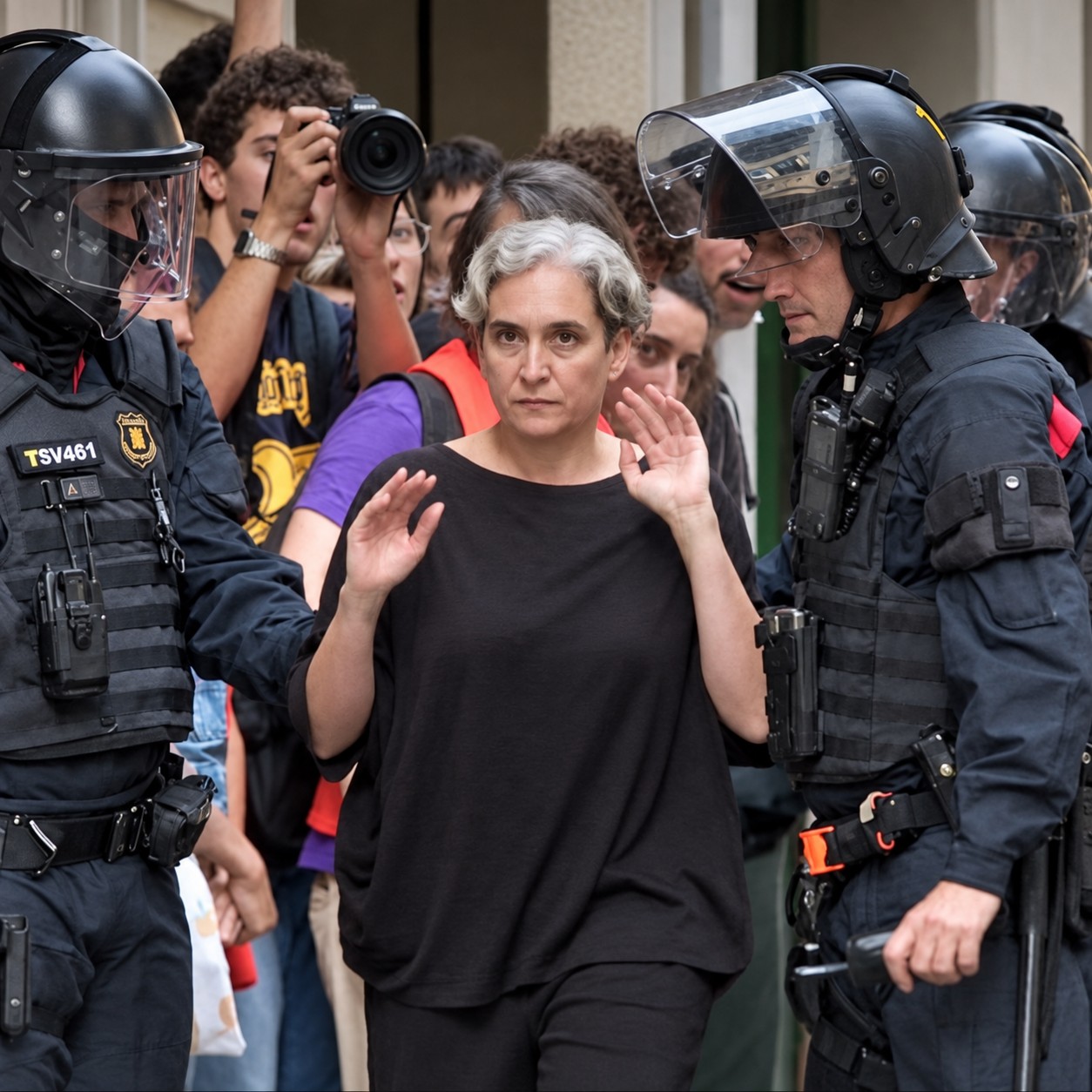 Ada Colau vuelve a la primera línea de la lucha por la vivienda para intentar frenar el desahucio de una vecina de Gràcia