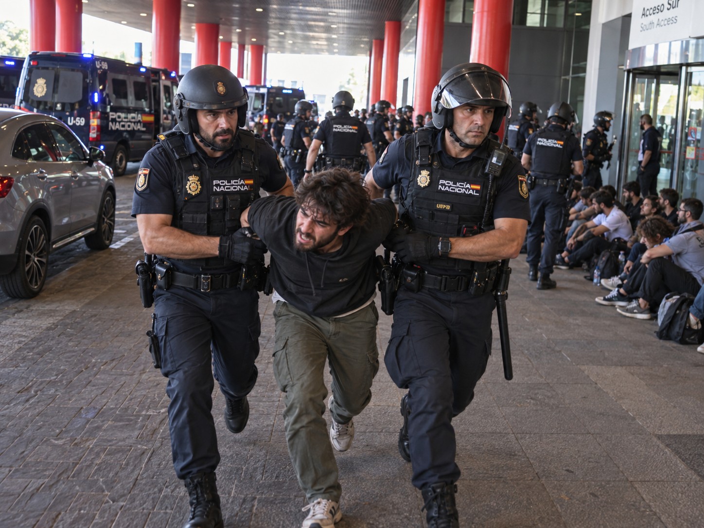 Activistas por la vivienda irrumpen en The District para denunciar la especulación inmobiliaria en Madrid