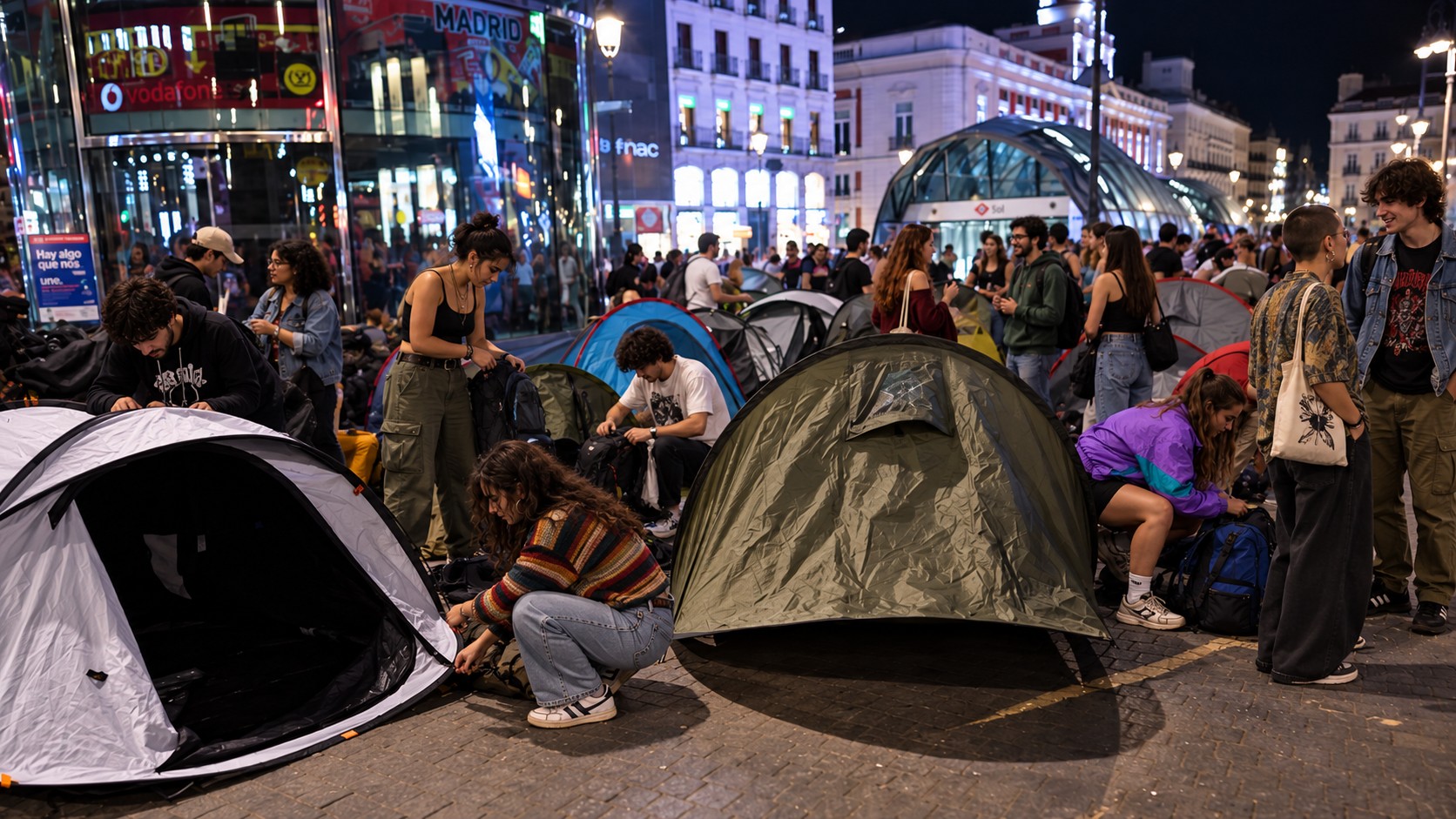 La acampada por la vivienda en Madrid supera los 28 días del 15M y mantiene viva la protesta